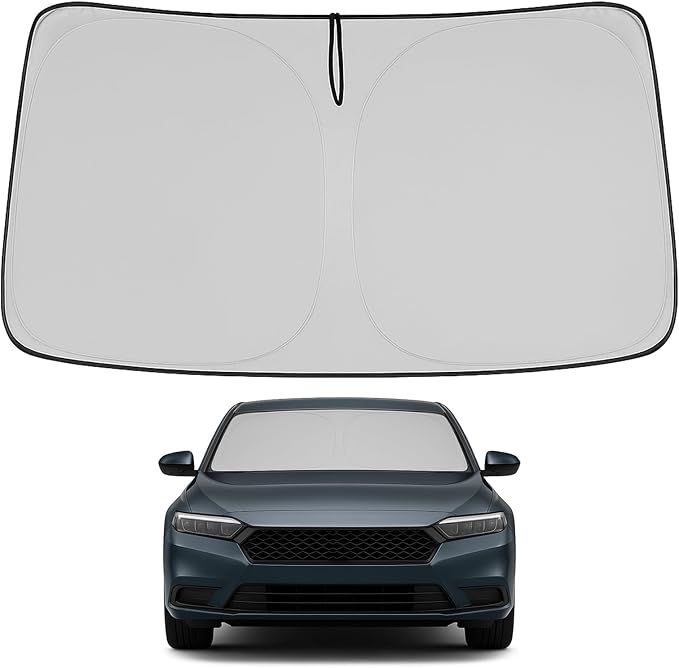 Proadsy Windshield Sun Shade for Honda Accord 2023-2025 2026 4-Layer Foldable Front Sunshade Protector Sun Visor Blocks UV Rays Keep Car Cooler