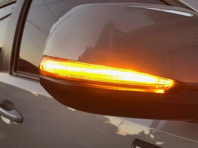 iJDMTOY Smoked Lens Dynamic Sequential Blink/Flow Full LED Side Mirror Turn Signal Light Assembly Kit Compatible with Toyota 2016-2023 Tacoma, 2019-2025 RAV4, 2020-up Highlander, etc