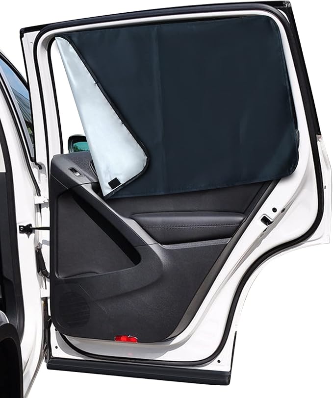 Car Window Shades for Side Window (2 Pack) - Car Window Shade for Baby - 31.5 * 20 in - with 10 M40 Magnets - Block Heats and UV Rays
