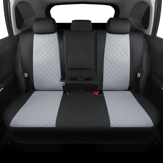 GIANT PANDA Customized Full Set Car Seat Covers Fit for Toyota Rav4 2019 2020 2021 2022 2023 2024 2025 Rav 4 XLE,LE,XLE Premium,Limited(Non-Hybrid & Adventure,TRD-Off),Front & Rear/Back (Black+Gray)