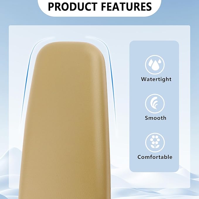 2PCS Elbow Pad Arm Rest for Car,Soft Leather Arm Rest Pillow with One-Piece Molding for Comfortable Support,Universal Car Accessories Car Knee Cushion Car Door Armrest Pads (Beige)