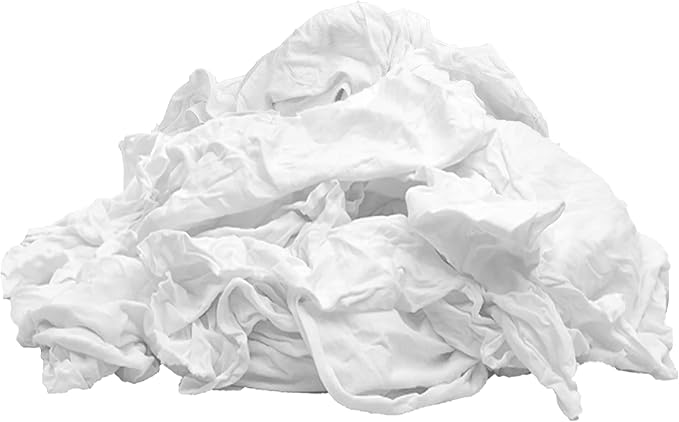 Premium White T-Shirt Cleaning Rags (2 lbs. Bag) – White Cotton Rags for Cleaning, Staining, Painting, Oil, Grease & Dust Removal – Shop Rags Bulk for Multipurpose use