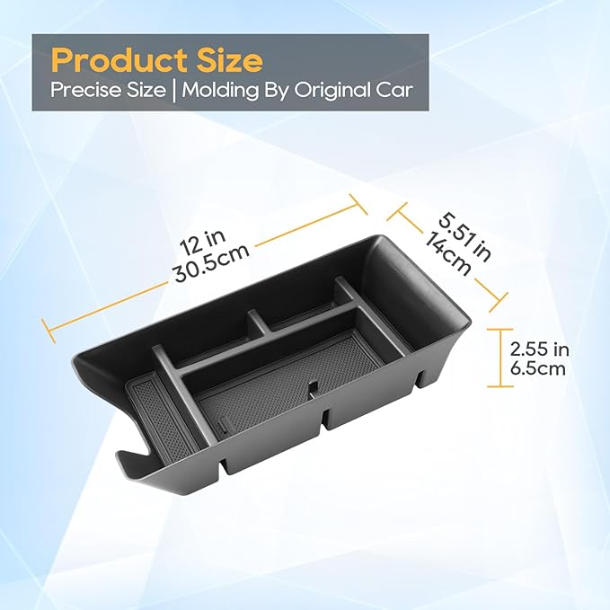 LFOTPP Center Console Organizer Tray for 2025-2026 Toyota Camry (XSE/XLE/SE/LE), ABS Armrest Storage Box Insert, Non-Slip Waterproof Car Accessories