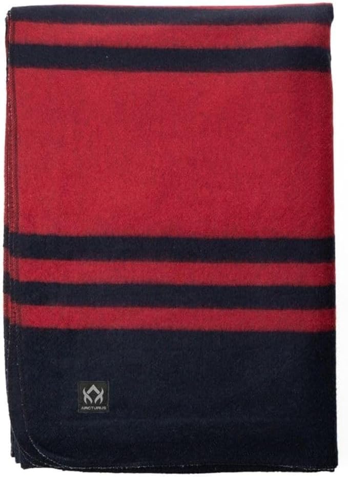Arcturus Rainier Wool Blanket - Warm, Heavy, Washable, Bed Blanket | Great for Home & Camping (Lava Canyon, King)