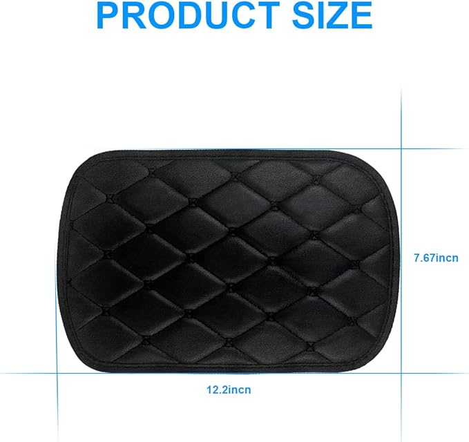 Auto Center Console Cushion Pad, Universal Waterproof Armrest Box Protection Pad/Cover Fit for Cars, Vehicles, SUVs, Comfort, Car Interior Accessories for Men Women (Black)