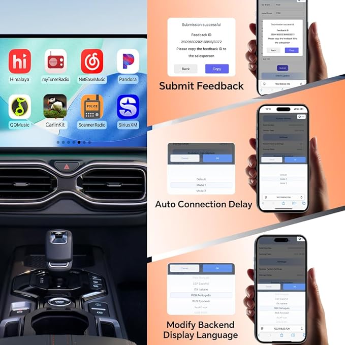 Wireless CarPlay Adapter for iPhone: Get in Your Car and Go - Auto Connects, Go Wireless Instantly, Crisp Audio, Always Updated. Carlinkit 5.0 Dongle for Wired CarPlay Android Auto Cars(2AIR Black).
