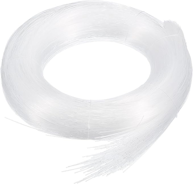 MECCANIXITY 450Pcs 13ft PMMA Mixed Fiber Optic Cable Strands 0.03 Inch Side Glow LED Illumination Crystal Cables Car Atmosphere Lights for Star Sky Roof Ceiling