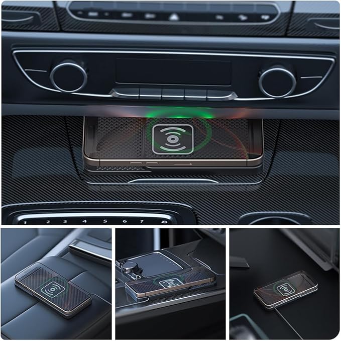 Wireless Charging Pad for Car for Mazda CX-50 2023-2026, 20W Fast Wireless Car Charger Pad Type-C/USB Non-Slip Phone Charging Mat,B 30cm Cable USB Plug