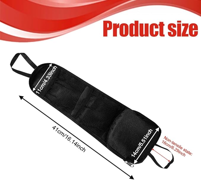 2PCS Car Seat Storage Hanging Bag, Multi-Pocket Seat Side Organizer, Car Multifunctional Storage Mesh Net Pocket Can Hold Mobile Phone, Wallet, Universal Car Accessories for Car (2PCS)
