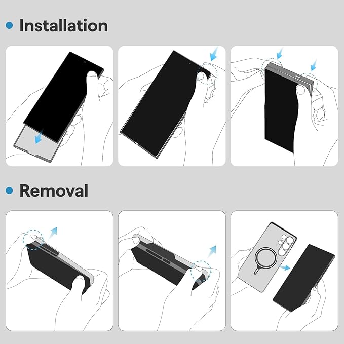 pitaka for S25 Ultra Case 6.9 Inch, Compatible with MagSafe, Slim & Light Samsung Galaxy S25 Ultra Case, 600D Aramid Fiber Made [Ultra-Slim Case - Black/Gray]