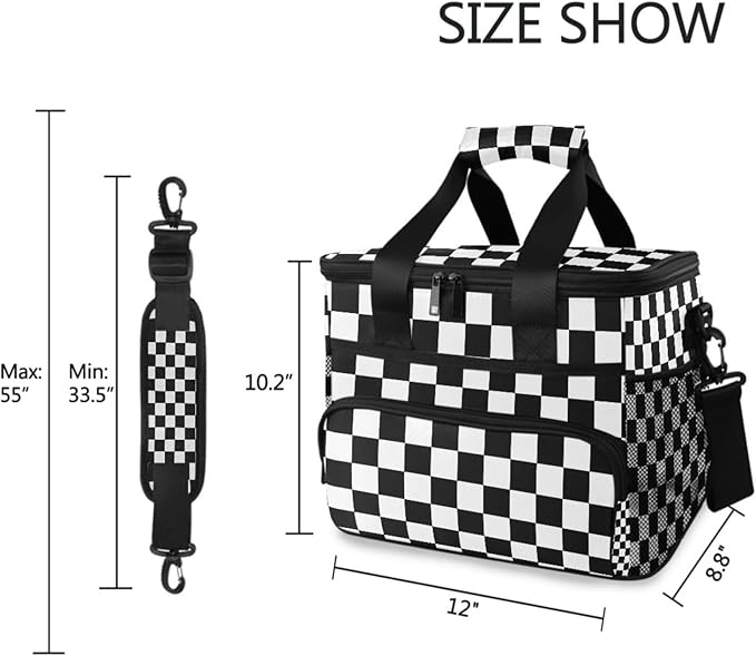 Cooler Bag Insulated Picnic Bag Large Lunch Box Reusable Tote Bag Soft Sided Portable Beach Cooler Grocery Camping