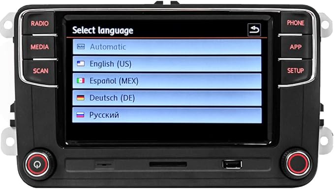 SCUMAXCON 6.5" Car Stereo RCD360 PROII RCD330 Carplay Android Auto Bluetooth USB SD RVC FM for VW Golf MK5 MK6 Passat Jetta CC EOS (Backup Camera Actived)