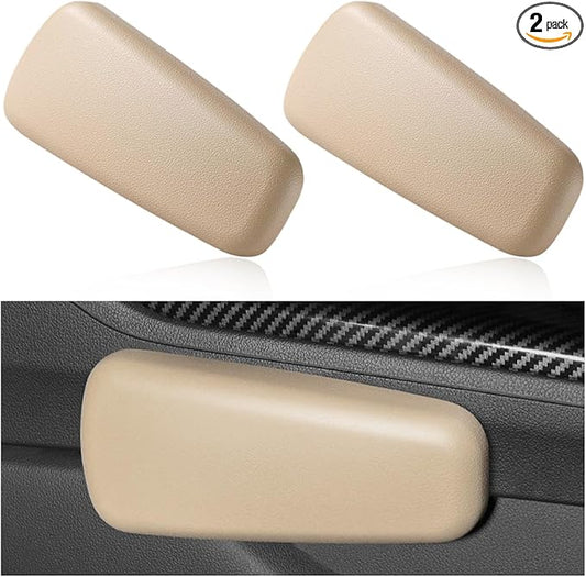 2 PCS Car Elbow Pad Arm Rest, Auto Armrest Cushion Relieves Elbow Fatigue, Automotive Door Armrest Protective Pads Suitable for Most Vehicles, Universal Car Accessories (Beige)