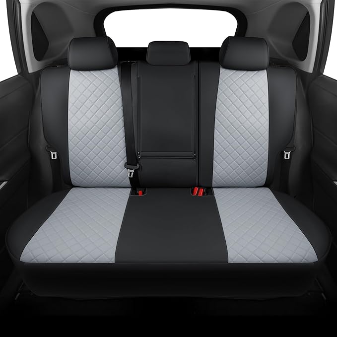 GIANT PANDA Customized Full Set Car Seat Covers Fit for Toyota Rav4 2019 2020 2021 2022 2023 2024 2025 Rav 4 XLE,LE,XLE Premium,Limited(Non-Hybrid & Adventure,TRD-Off),Front & Rear/Back (Black+Gray)