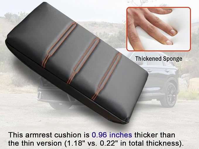 for CRV Center Console Cover 2026 2025 2024 2023 - [Upgraded] Thick & Soft Leather Anti-Slip Middle Armrest Cushion Protector for Honda CRV 2023 2024 2025 2026 Interior Accessories