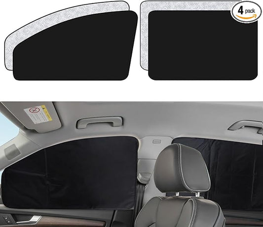 XCBYT Car Window Shades - 4 Pack Car Window Covers 99% UV Protection Magnetic Fordable Privacy Sun Shade for Baby