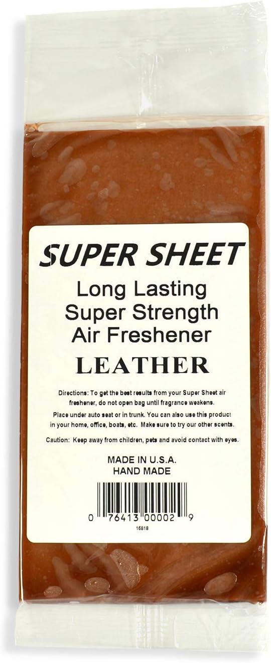 Super Sheet Small (7.5"x3.75") Under Seat Car Air Freshener (Leather)