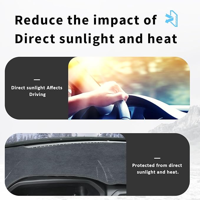 auovo Dashboard Cover Mat Compatible with Ford Bronco Sport Accesories 2021 2022 2023 Anti-Slip Dash Cover Dash Carpet Cover Sunshield Protector Mat