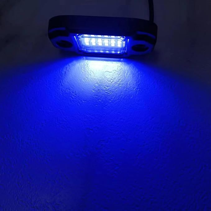 4 Pods Blue Rock Light LED Waterproof Neon Trail Rig Lamp Underglow Lights for Car Truck Motorcycle SUV ATV UTV (Blue)