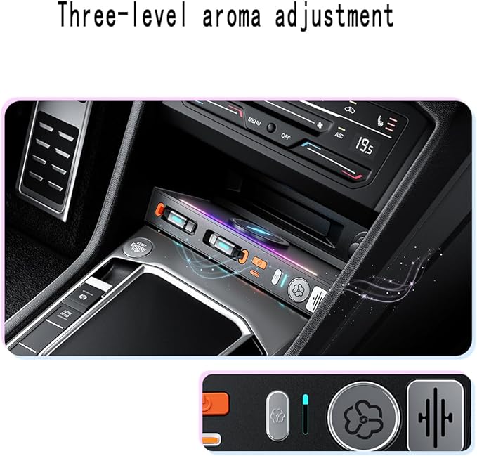 Wireless Charging for tiguan Accessories， Fast Charging Car Dock, Car Air Freshener 15W - Qi Charger, Charging Station for Apple iPhone 17, iPhone 16/15/14 Series, AirPods, Samsung Galaxy S25 S24