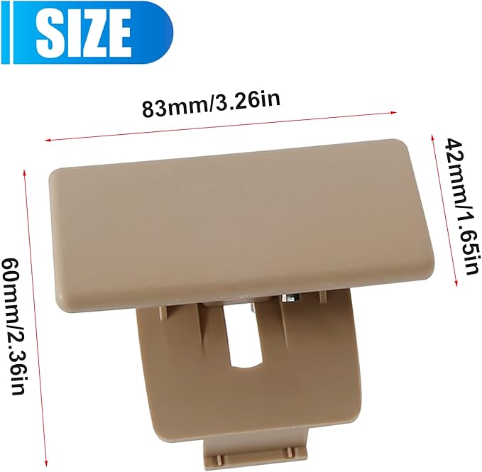 10391625 Glove Box Latch Compartment Door Handle Compatible with Chevy Colorado GMC Canyon 2004-2012 Compatible with Hummer H3 2006-2010 Front Glove Box Door Lock Opening Handle (Khaki)