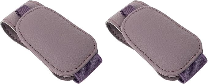 Yuoyar 2 Packs Magnetic Sunglass Holder for Car Visor - Universal Sunglasses Clip for Different Size Eyeglasses - Convenient Interior Car Accessories (Purple)