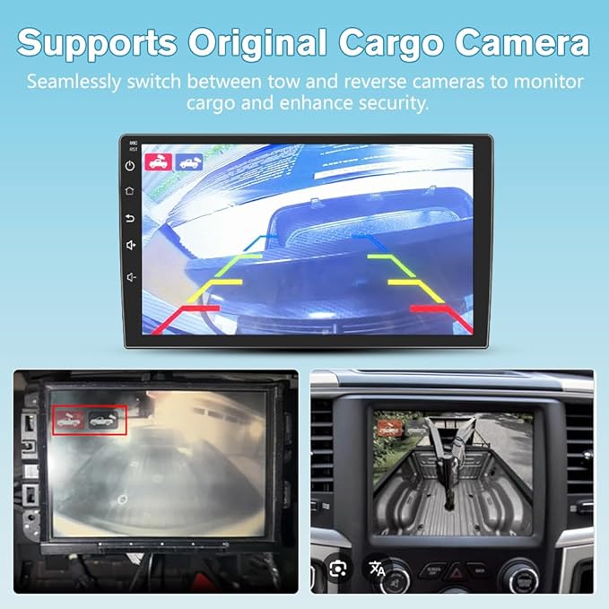 Junsun 5G WiFi Car Radio for Dodge Ram 1500 2500 3500 2013-2019,Wireless Wire CarPlay/Android Auto GPS DSP RDS,9" HD IPS Display Support Cargo Rearview BT 5.0 AM/FM Auto AC 2GB+32GB