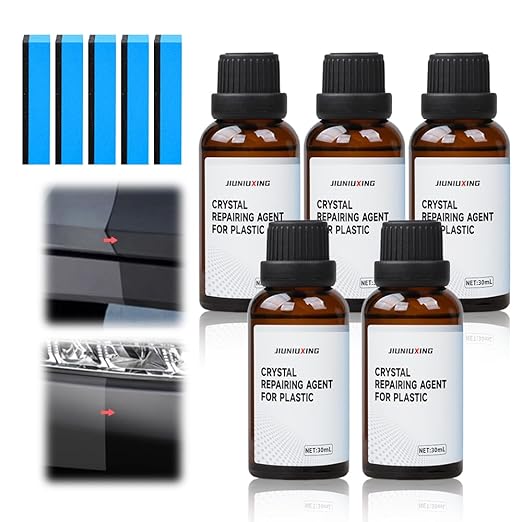 Plastics Parts Crystal Coating, 2025 Upgraded Leather Plastic Polishing Renovation Coating Agent, Car Trim Restorer with Sponge, Crystal Coating for Cars Interior or Exterior (5)