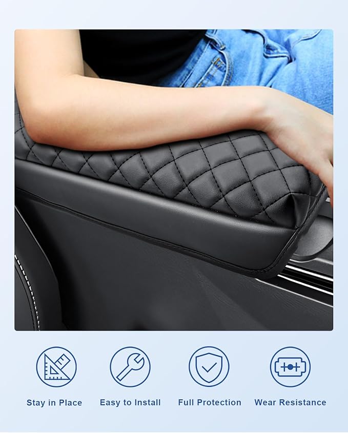 CDEFG for 2024 Toyota Prius Armrest Cover for 2023 2024 Prius Center Console Cover 2024 Prius Limited Prime XSE Accessories Middle Console Pad 2023 2024 Prius Arm Rest Protector