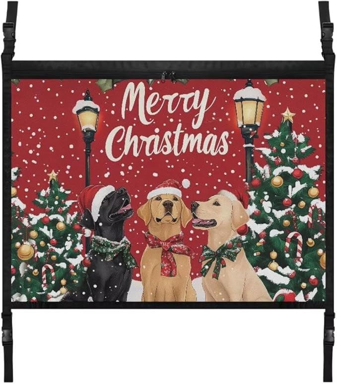 Christmas Puppy Car Roof Storage Bag Car Seat Back Hanging Bag Multi-Purpose Car Bag Storage Box Organizer Pouch Pocket Inner Car Accessories Compatible with Most Vehicles