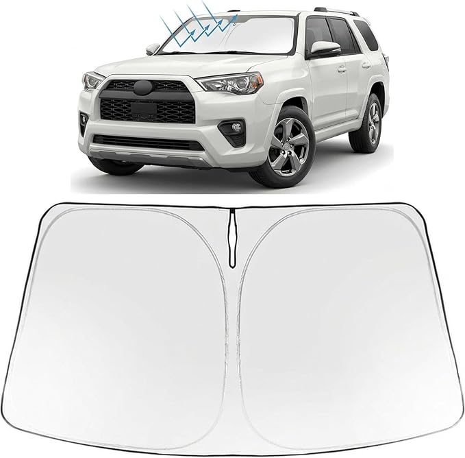 Proadsy Windshield Sun Shade for 4Runner 2025-2026 Foldable Front Sunshade Protector Sun Visor Blocks UV Rays Keep Car Cooler Accessories