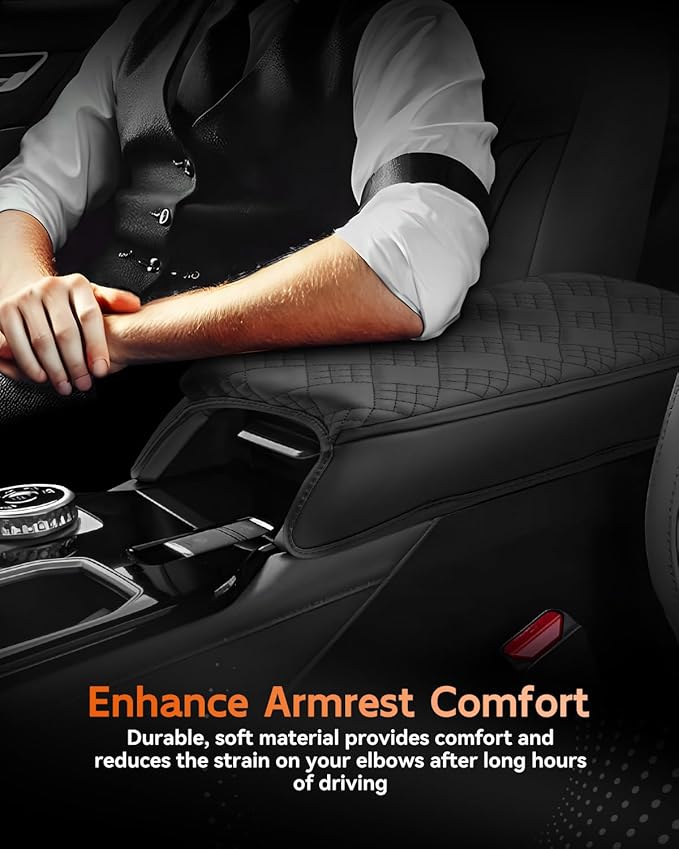 CDEFG for 2025 2026 Mitsubishi Outlander Center Console Cover Armrest Box Cover for Outlander Accessories Console Arm Rest Protector - FIT Fuel-Powered Model Thickened