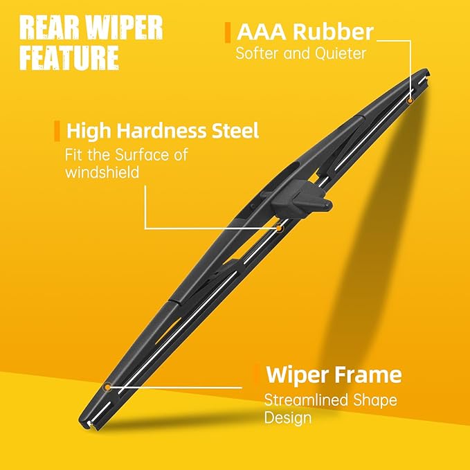 MIKKUPPA 22"+21"+14" Windshield Wiper Blades Replacement for 2009-2015 Honda Pilot, Front and Rear Wiper Blades, Durable, Stable, Quiet All Season Wiper Blades Set (Pack of 3)