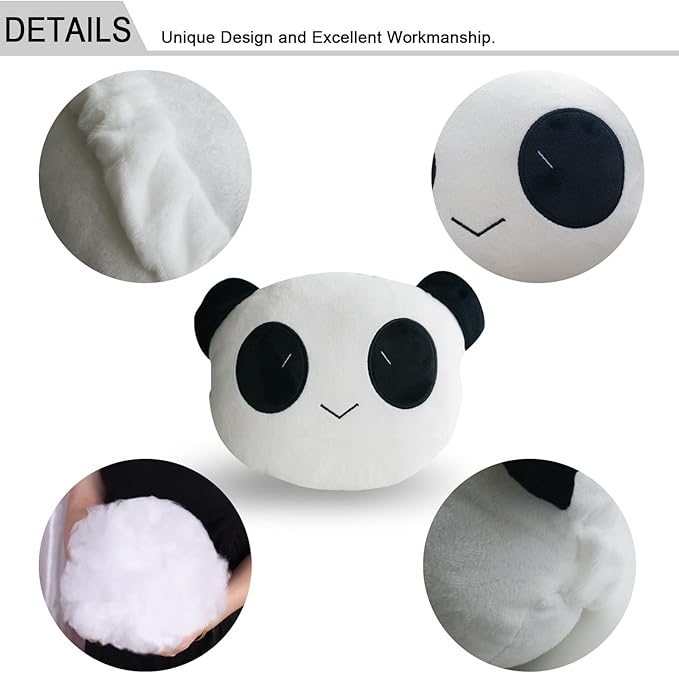 Sexysamba Car Headrest Pillow,Cartoon Neck Pillow for Car,Comfortable Soft Car Seat Pillow for Driving,Head Rest Cushion,Cute Neck Pillow for Travelling and Home 2Pcs (Happy Panda)