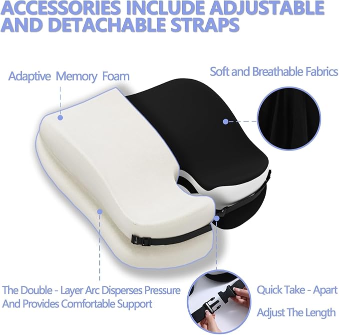 Seat Cushions for Office Chairs Wheelchair Cushion for Long Sitting Back Pain，Memory Foam Seat Car Computer Desk Chair Cushion，Coccyx Cushion for Tailbone Pain Relief Cushion Office Chair Green