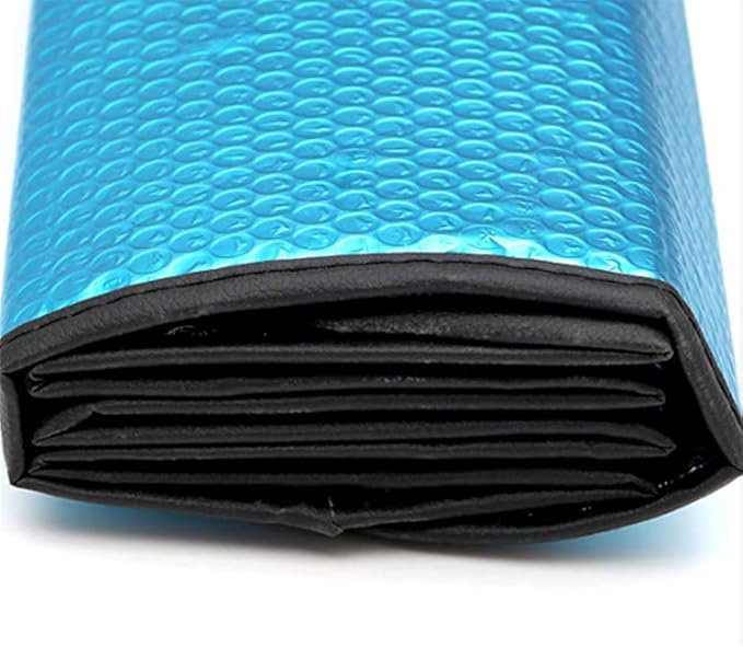 Car Sun Shade, Sun Protector,Foldable Front Window Shade-Thicken 5-Layer Bubble for Auto Windshield UV Protection and Heat Reflector 58"x 27.5" (Blue)