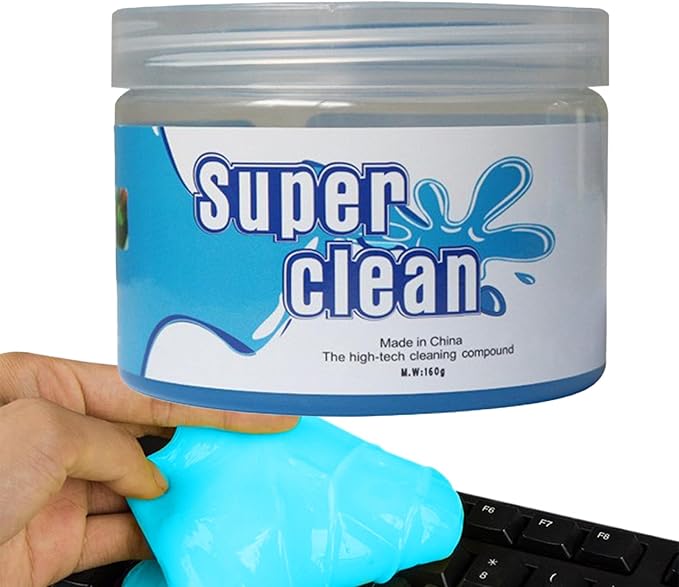 Car Cleaning Gel – 160g Keyboard and Car Interior Detailing Tool | Dust and Dirt Removal Gel for Vent Dashboard Console Steering Wheel Laptop Camera