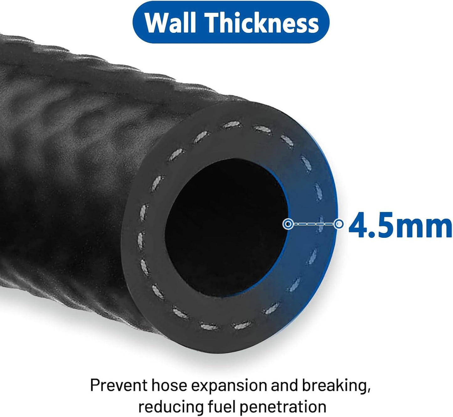 LokoCar Rubber Fuel Hose Line Push Lock 3/4" ID SAE 30R7 NBR 25ft 300PSI Black