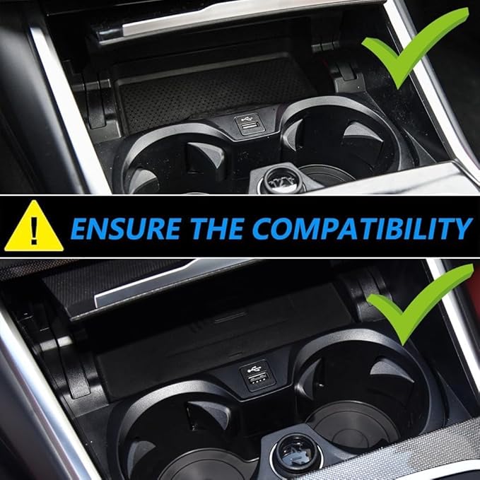 Wireless Car Charger Compatible with BMW 2 Series 2022 2023/3 Series G20 2020-2023/4 Series G22/G23/G26 2020-2023, Center Console Accessory Panel, 15W Qi Support Original Car with NFC