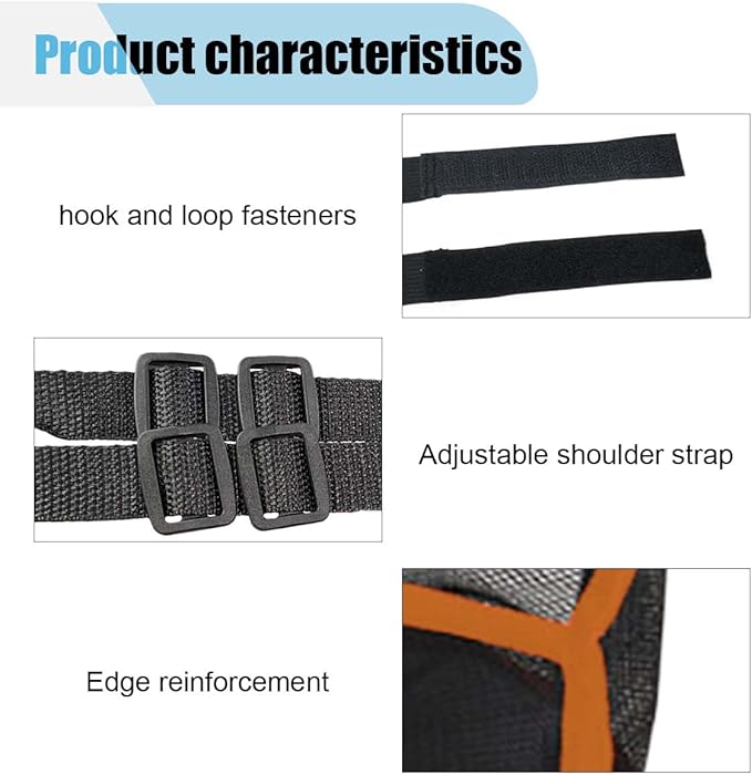 Car Net Pocket Handbag Holder, Car Purse Holder Between Front Seats, Driver Storage Netting Pouch for Backseat Pet Kid Barrier, Vehicle Storage Organizer Mesh Bag for Women Men (Orange)