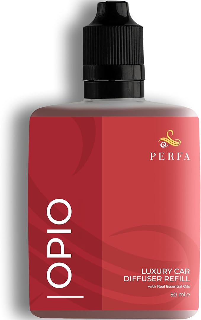 Opio Car Air Fresheners (Refill) | Affordable Car Air Fresheners for Women | 50ml Diffuser Refill | 6 Months Freshener Long Lasting | Gift-Ready Women's Pefume by Perfa