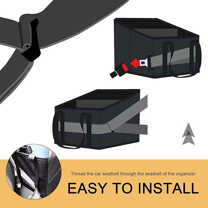 Car Seat Organizer, Back Seat Organizer, Collapsible Small Car Seat Storage Organizer with Handles and Mesh Pockets, Auto Backseat Organizers for Front/Rear Consoles Back Seats Traveling