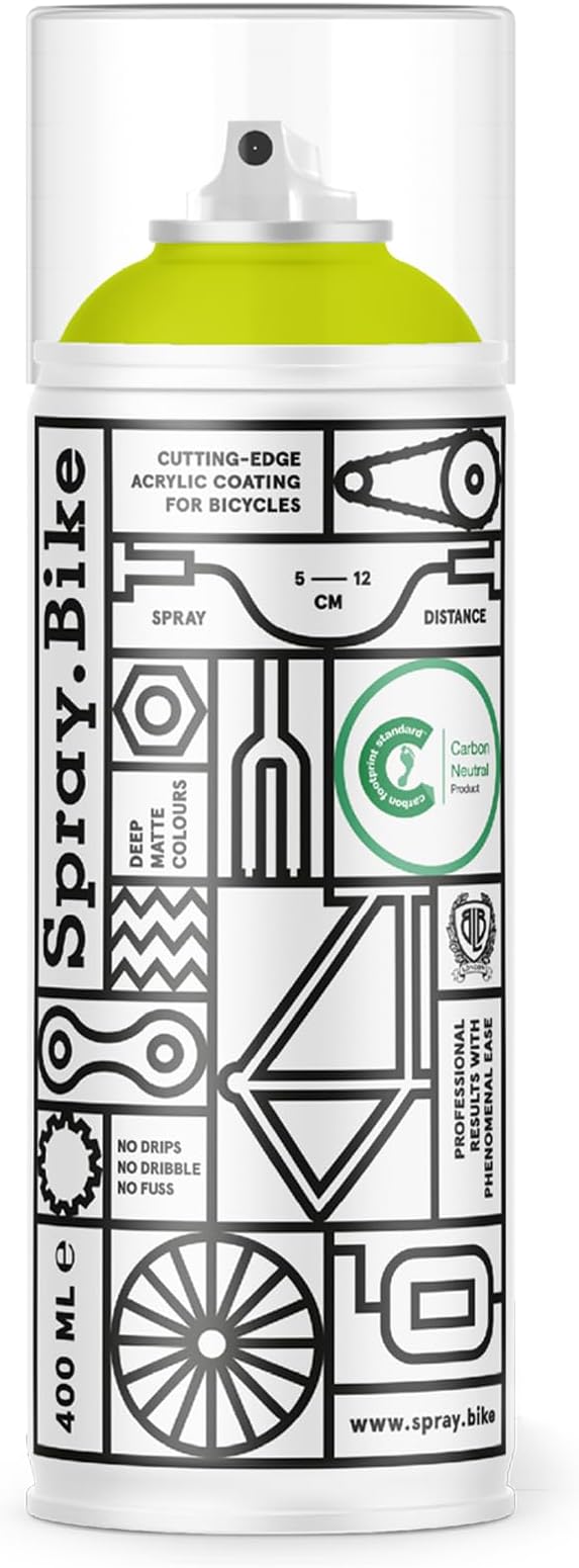 Spray.Bike Spray Paint | Designed Mainly for Bicycles | Multi-Use Acrylic Spray Paint for Metal, Plastic | High Coverage Bike Paint, 400ml, Limehouse