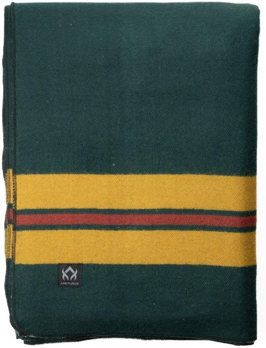 Arcturus Rainier Wool Blanket, Warm, Thick, Washable Wool Blanket for Home, Outdoors, Camping, Tailgates, Picnic, Hunting, Travel & Emergency Kits, Twin Size, 4.5 lb, Fort Vancouver