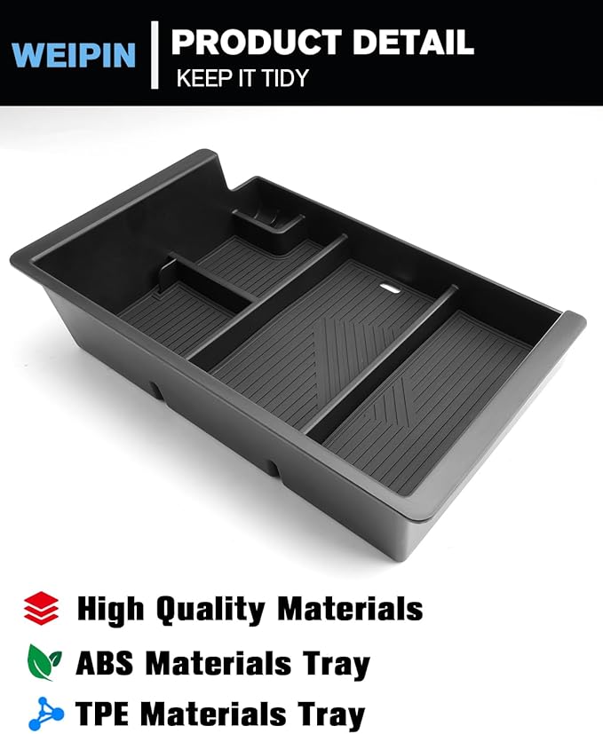For Center Console Armrest Organizer Tray Compatible with 2014–2018 Silverado/Sierra 1500&2015–2019 Silverado/Sierra 2500HD/3500HD& Yukon/Yukon XL/Tahoe/Suburban–Full Console w/Bucket Seats Only