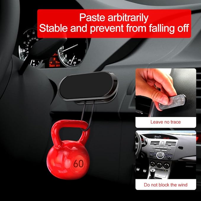 [3 Pack] Car Magnetic Phone Mount, Upgrade 8X Magnets Strong Magnet Cell Phone Holder,Dashboard 360° Rotation & Degrees View, for All Smartphone and Cellphone