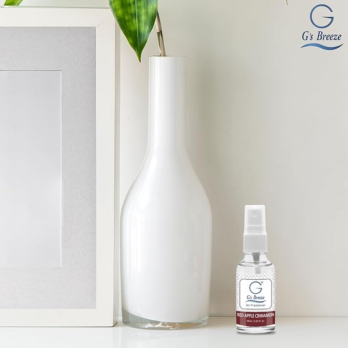 G's Breeze Red Apple Cinnamon Air Freshener – Blend of Ripe Apples & Spicy Cinnamon Scent – Cozy and Inviting Fragrance for Home, Car, or Office – Long-Lasting Freshness for Every Season