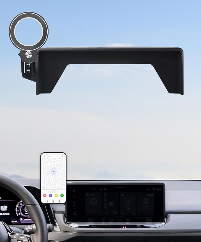 Car Phone Holder for Honda Accord 2023 2024 2025 Accessories Apply to 12.3 Inch Touch Screen Fixed Clip Magnetic Cell Phone Mount Hands-Free 360 Degree Rotation