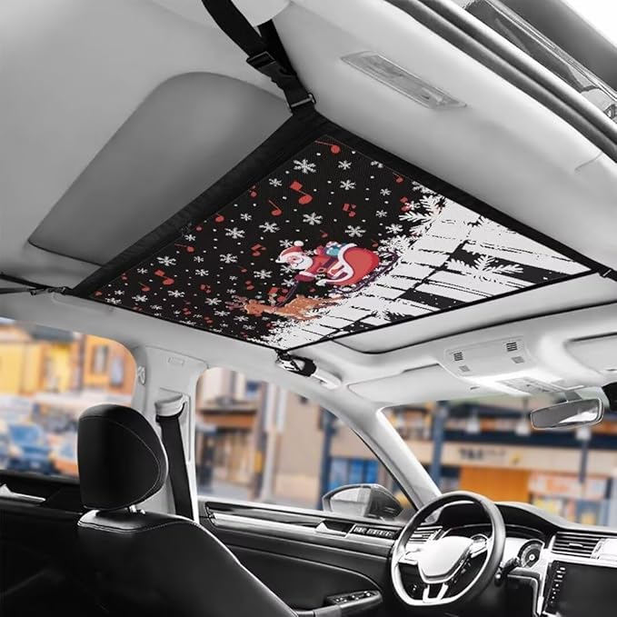 Santa Claus Sleigh Car Roof Storage Bag Auto Seat Storage Hanging Bag Multi-Purpose Car Bag Storage Box Organizer Pouch Pocket One-Size-Fits Tidy Pouch Pocket Storage for Small Items