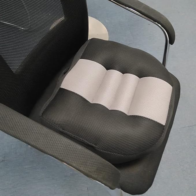 Car Booster Seat Booster Height Lifting Pad Breathable Mesh Portable Car Seat Cushion for Truck, Car, SUV, Office Chair, Wheelchair (Black&Grey)